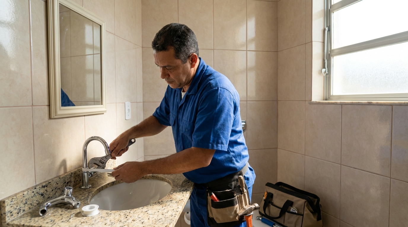 Instalação de torneira de banheiro em Aracaju‑SE