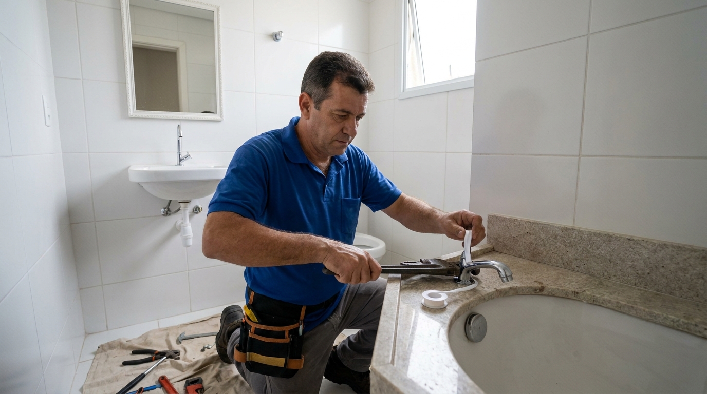 Instalação de torneira de cozinha em Aracaju‑SE